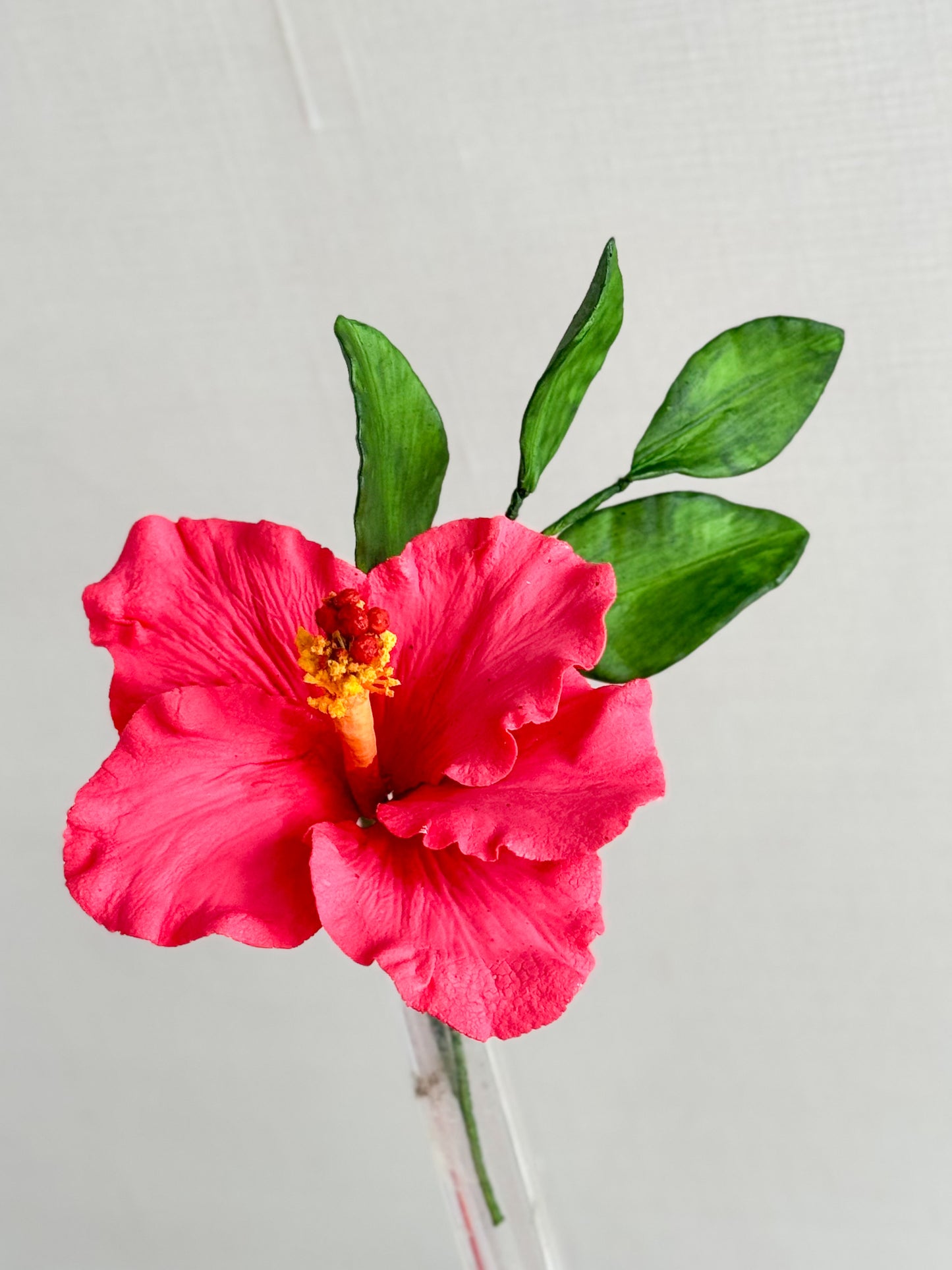 Hot Pink Hibiscus Sugar Flower