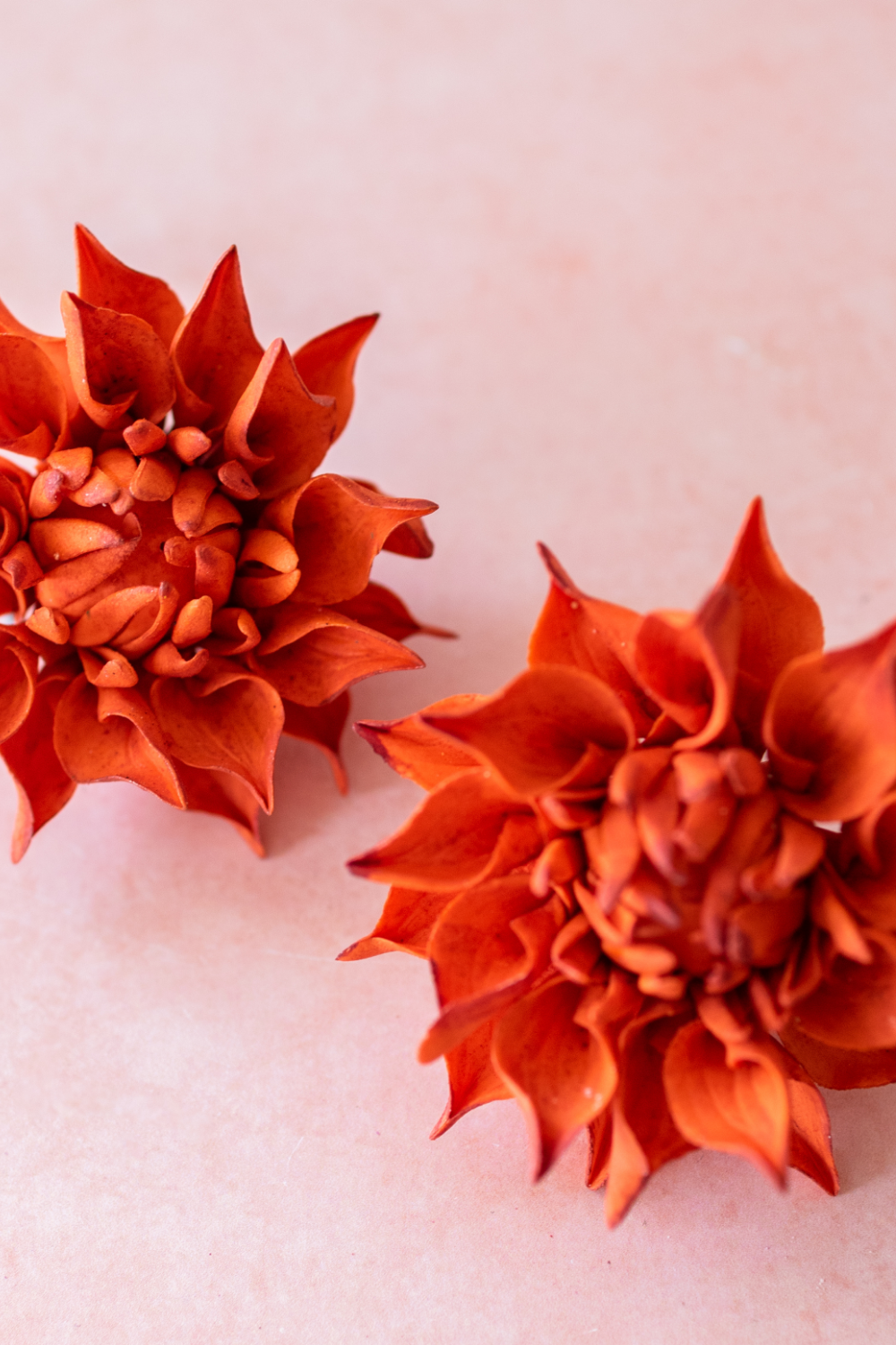 Burnt Orange Dahlia Sugar Flower