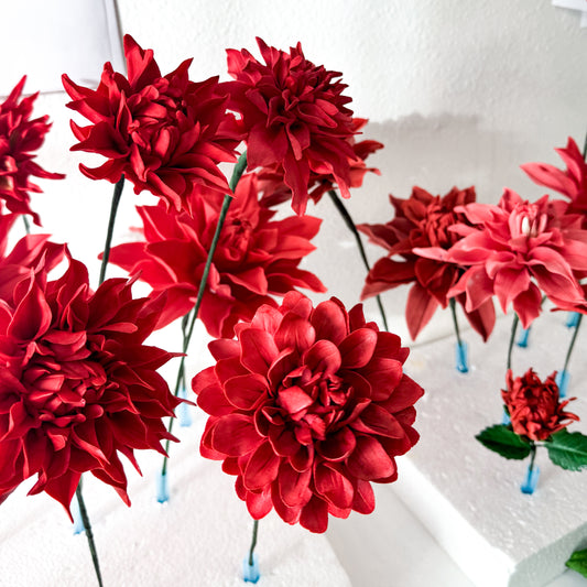 Large Red Dahlia Sugar Flower
