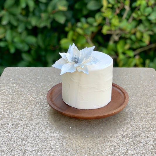 White and Silver Poinsettia Sugar Flower