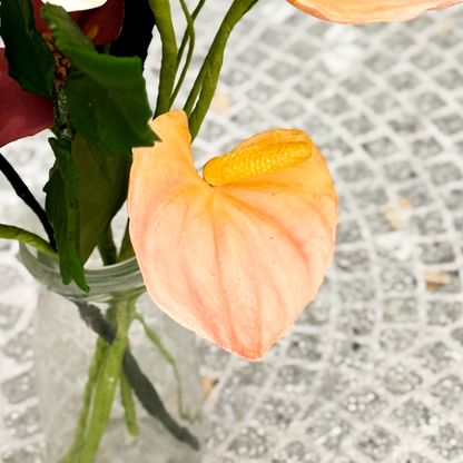 Peach Anthurium Sugar Flower
