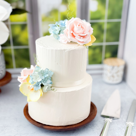 Light Blue Hydrangea Inflorescence Sugar Flower