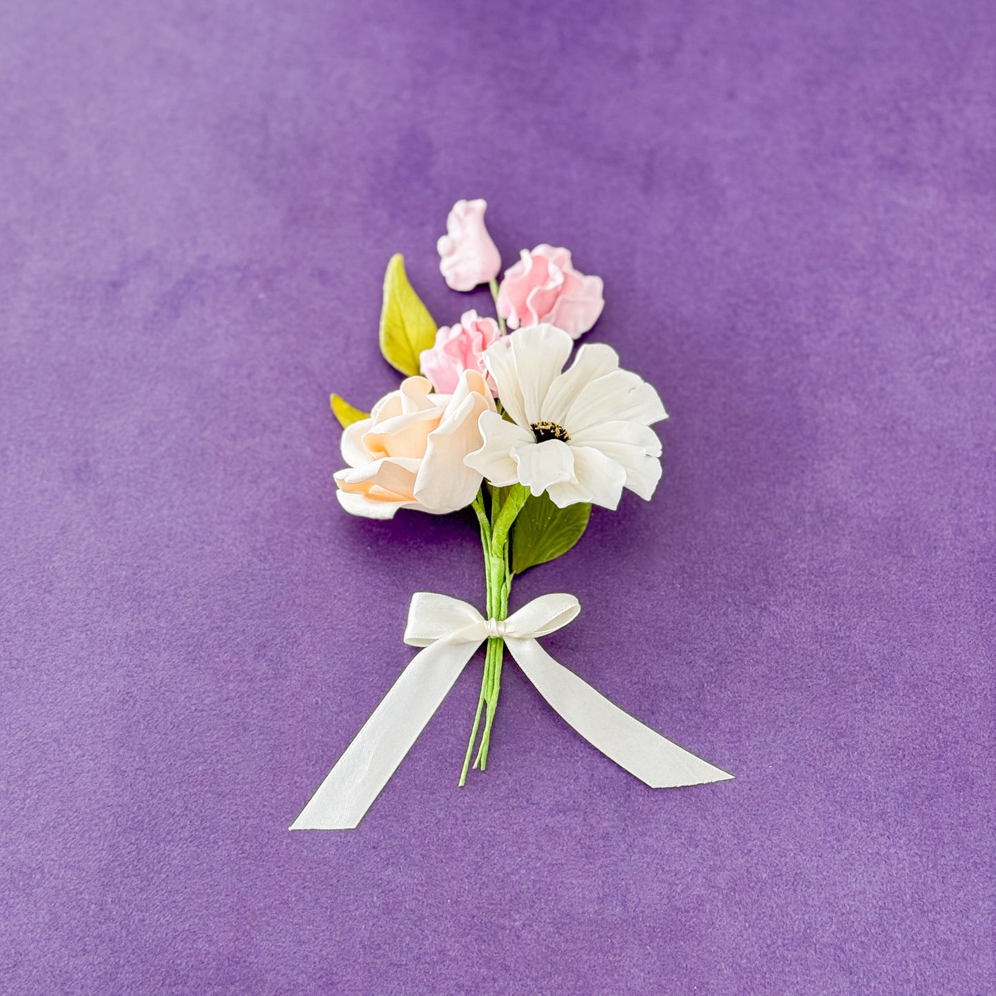 Cosmos + Rose Floral Cake Topper