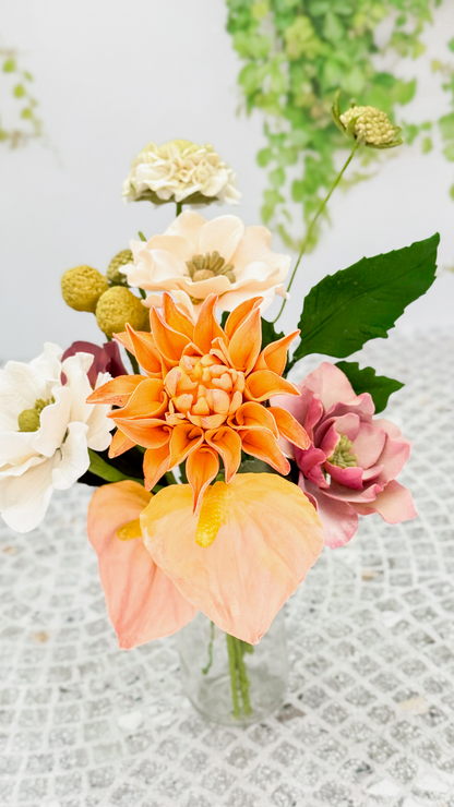 Peach Anthurium Sugar Flower