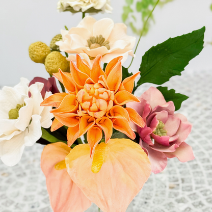 Peach Anthurium Sugar Flower